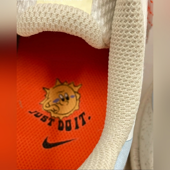 NIKE AIR WINFLO 9 SAIL/SAFETY ORANGE-LIGHT STONE Sneaker Running Women 8.5 Men 7 - Picture 6 of 11